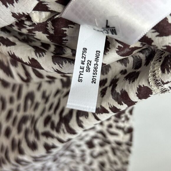 NEW J. Crew button down Beach cover-up Dress Leopard print Size XS - Picture 13 of 14